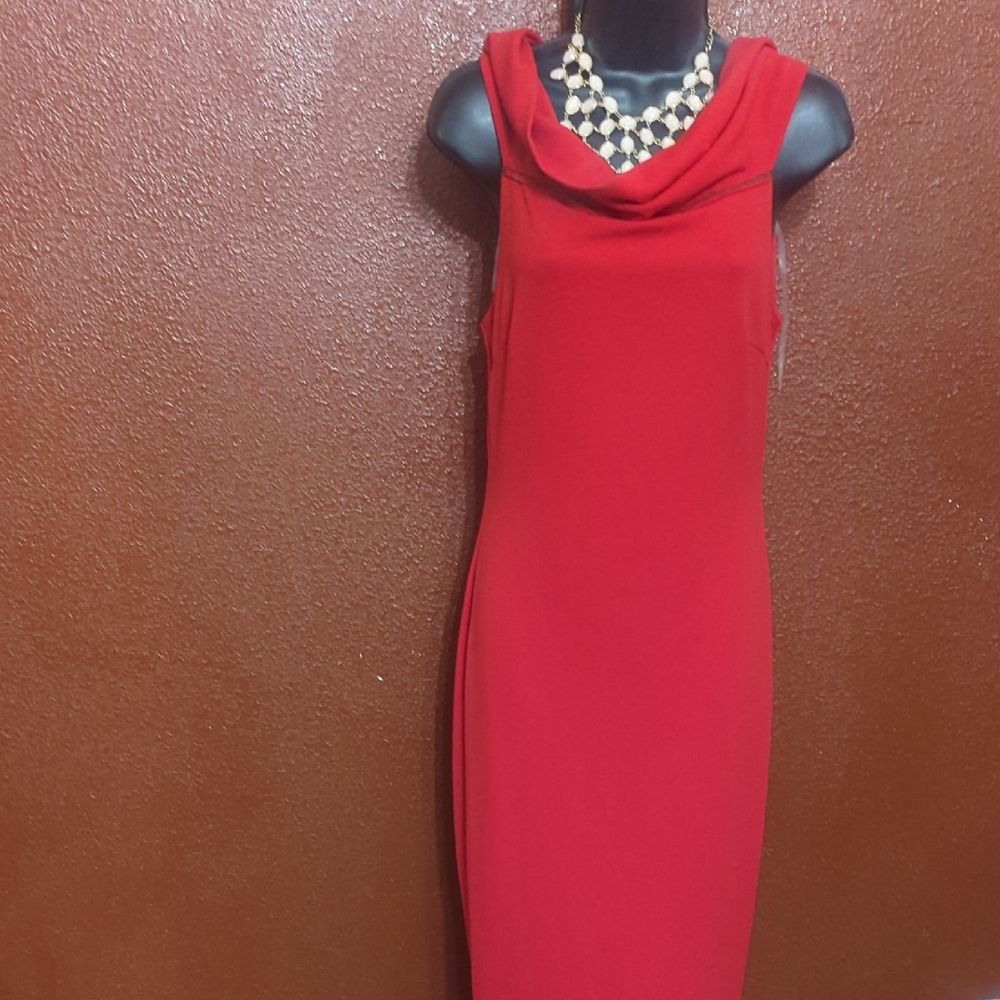 Elegant Red Sleeveless Dress